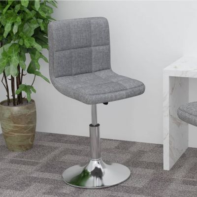 Gossi scaun de bar pivotant, gri deschis, material textil