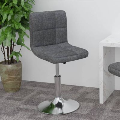 Gossi scaun de bar pivotant, gri inchis, material textil