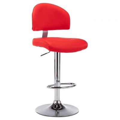 Gossi scaun de bar, rosu, piele ecologica
