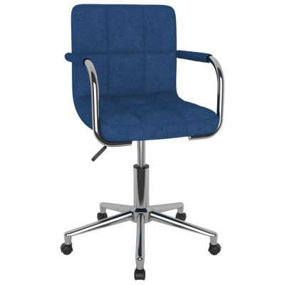 Gossi scaun de bucatarie pivotant, albastru, material textil