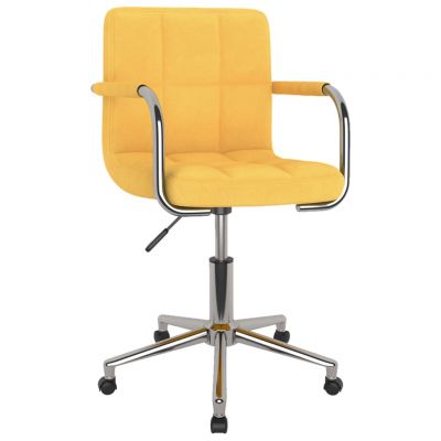 Gossi scaun de bucatarie pivotant, galben mustar, textil
