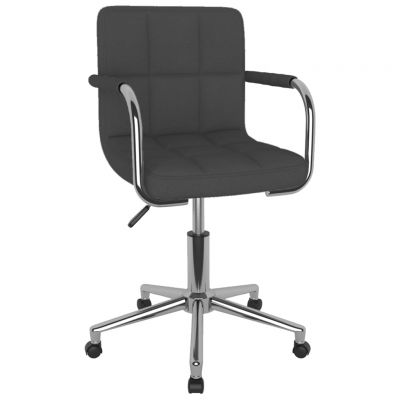 Gossi scaun de bucatarie pivotant, gri inchis, textil