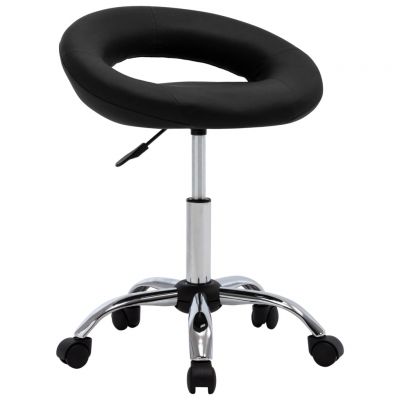 Gossi scaun de bucatarie pivotant, negru, piele ecologica