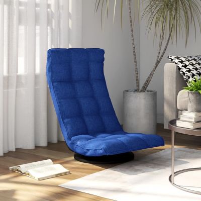 Gossi scaun de podea pivotant, albastru, material textil