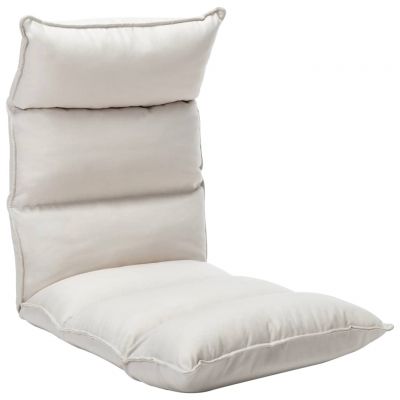 Gossi scaun de podea pliabil, crem, material textil