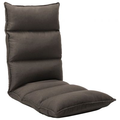 Gossi scaun de podea pliabil, gri taupe, material textil
