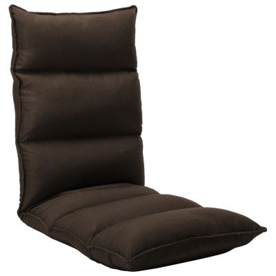 Gossi scaun de podea pliabil, maro, material textil