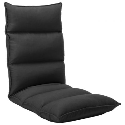 Gossi scaun de podea pliabil, negru, material textil