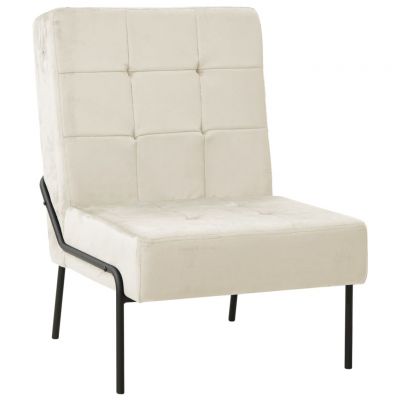 Gossi scaun de relaxare, 65x79x87 cm, alb crem, catifea