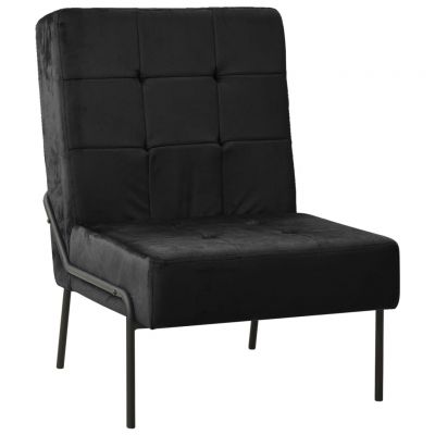 Gossi scaun de relaxare, 65x79x87 cm, negru, catifea