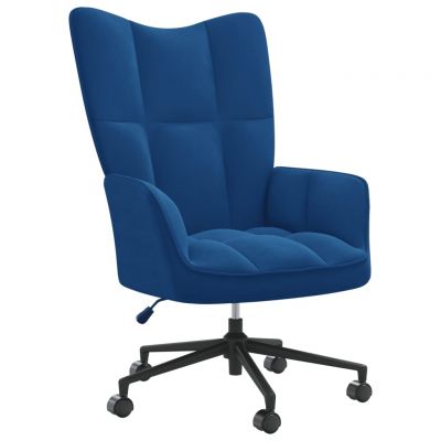 Gossi scaun de relaxare, albastru, catifea