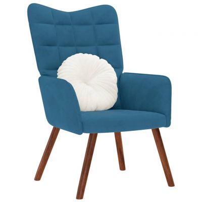 Gossi scaun de relaxare, albastru, catifea