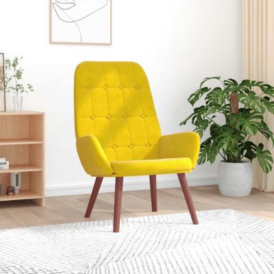 Gossi scaun de relaxare catifea galbena