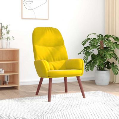 Gossi scaun de relaxare catifea galbena