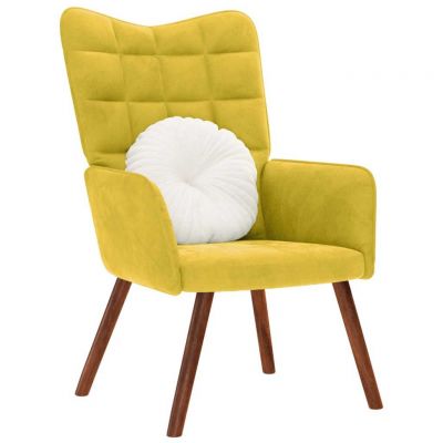Gossi scaun de relaxare catifea galbena