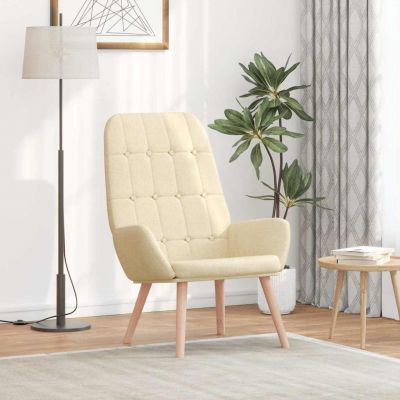 Gossi scaun de relaxare, crem, material textil