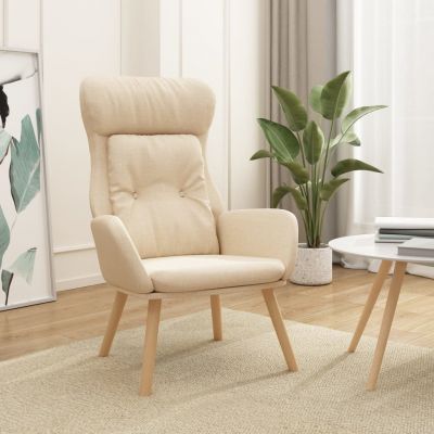 Gossi scaun de relaxare, crem, material textil