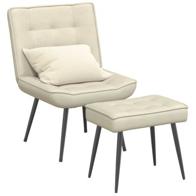 Gossi scaun de relaxare cu scaun catifea crem
