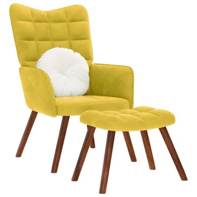 Gossi scaun de relaxare cu scaun catifea galbena