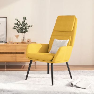 Gossi scaun de relaxare, galben mustar, material textil
