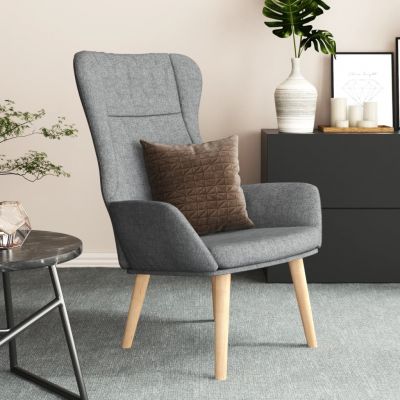 Gossi scaun de relaxare, gri deschis, material textil