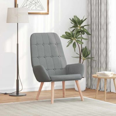 Gossi scaun de relaxare, gri deschis, material textil