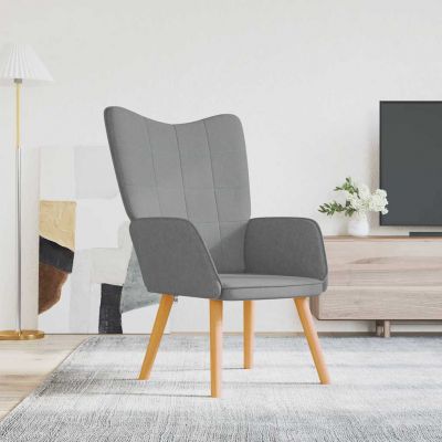 Gossi scaun de relaxare, gri deschis, material textil