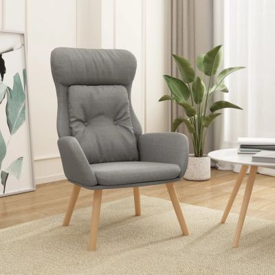 Gossi scaun de relaxare, gri deschis, material textil