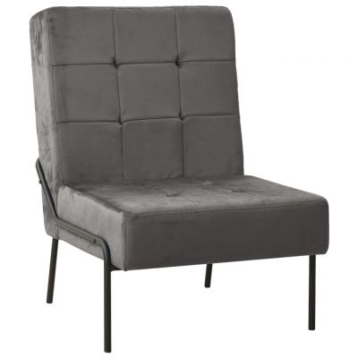 Gossi scaun de relaxare, gri inchis, 65x79x87 cm, catifea