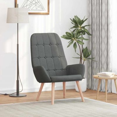 Gossi scaun de relaxare, gri inchis, material textil