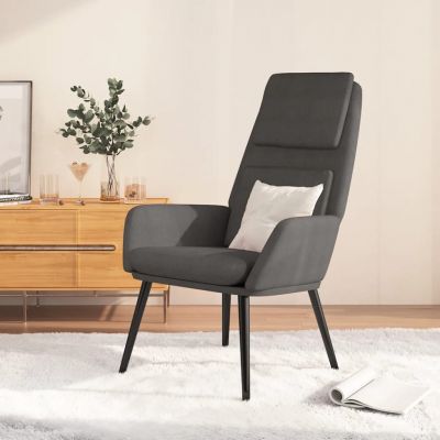 Gossi scaun de relaxare, gri inchis, material textil