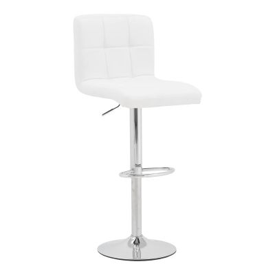 Scaun de bar Remina, Alb - Negru, 44x44x112 cm