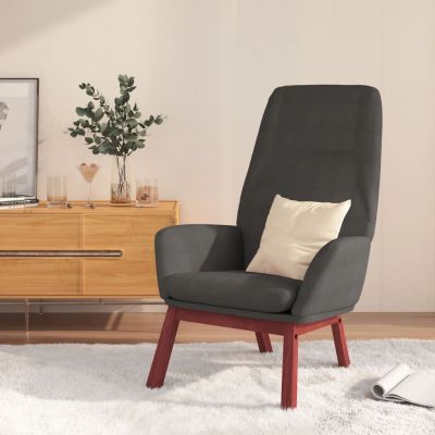 Gossi scaun de relaxare, gri inchis, material textil