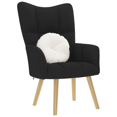 Gossi scaun de relaxare, negru, material textil