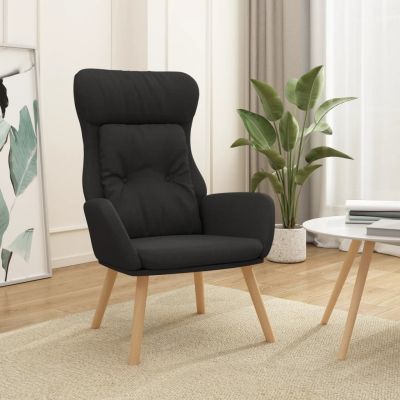Gossi scaun de relaxare, negru, material textil
