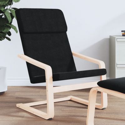 Gossi scaun de relaxare, negru, material textil