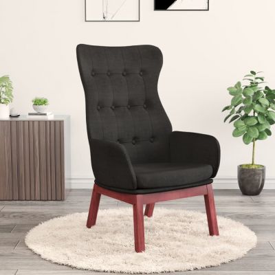 Gossi scaun de relaxare, negru, material textil