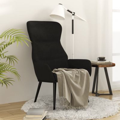 Gossi scaun de relaxare, negru, material textil
