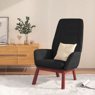 Gossi scaun de relaxare, negru, material textil