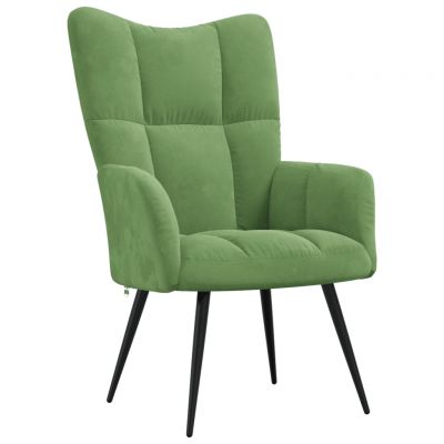Gossi scaun de relaxare, verde deschis, catifea