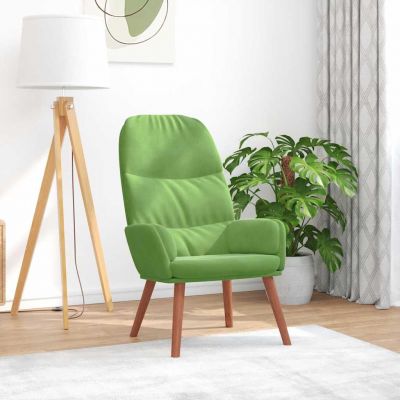 Gossi scaun de relaxare, verde deschis, catifea