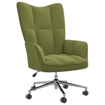 Gossi scaun de relaxare, verde deschis, catifea