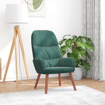 Gossi scaun de relaxare, verde inchis, catifea