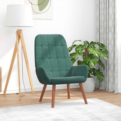 Gossi scaun de relaxare, verde inchis, catifea