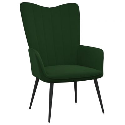 Gossi scaun de relaxare, verde inchis, catifea