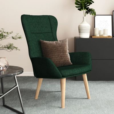 Gossi scaun de relaxare, verde inchis, material textil