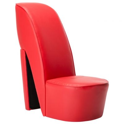 Gossi scaun, design toc inalt, rosu, piele ecologica