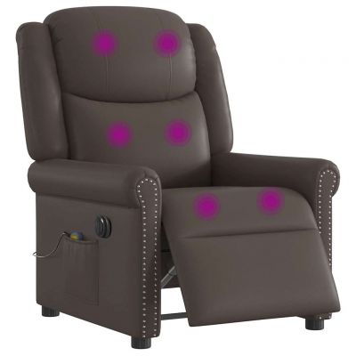 Gossi scaun electric pentru masaj pentru relaxare maro stralucitoare