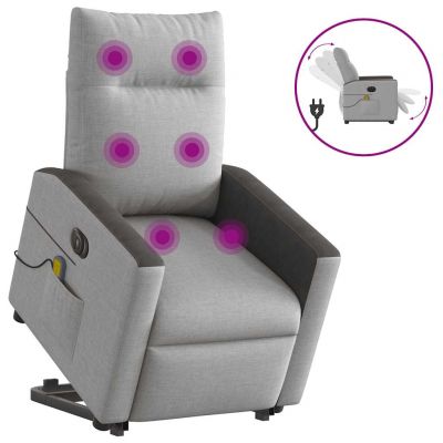Gossi scaun electric pentru masaj picioare in picioare stofa gri nor