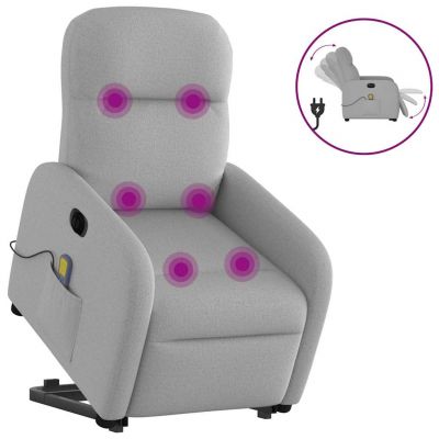 Gossi scaun electric pentru masaj picioare in picioare stofa gri nor